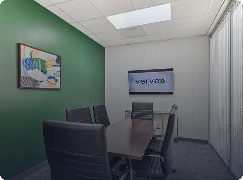 Modern conference room available for rent in The Woodlands TX